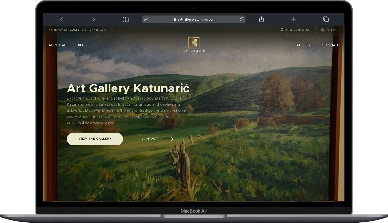 Izrada web stranica OmniLynx Digital, završeni projekt izrade web stranice za galeriju umjetnina